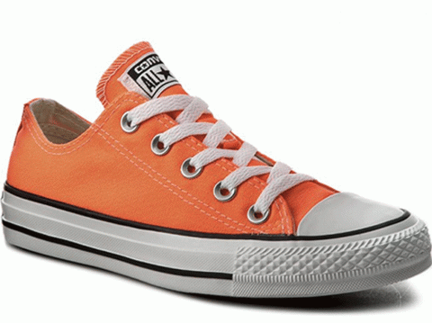 Кеды Converse Chuck Taylor All Star Seasonal Low Top Hyper Orange 155736C унисекс    (оранжевый) - фото (Артикул: 155736C)