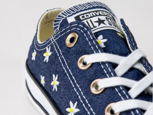Кеды Converse Chuck Taylor All Star  Ox Navy/Fresh Yellow/White 555977C Denim Daisy унисекс    (тёмно-синий/синий) - фото 8