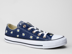Кеды Converse Chuck Taylor All Star  Ox Navy/Fresh Yellow/White 555977C Denim Daisy унисекс    (тёмно-синий/синий) - фото 5