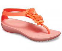Женские сандалии Crocs Serena Embellish Flip W Bright Coral/Melone 205600-6PT