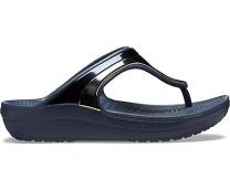 Женские сандалии Crocs Sloane Metal Block Flip W Multi/Navy 205357- 4JD - фото 2