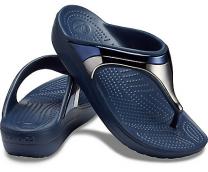 Женские сандалии Crocs Sloane Metal Block Flip W Multi/Navy 205357- 4JD - фото 4