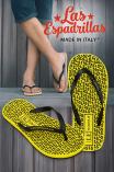 Вьетнамки Las Espadrillas Райдер F6574-2127 Made in Italy унисекс    (чёрный/жёлтый) - фото 2